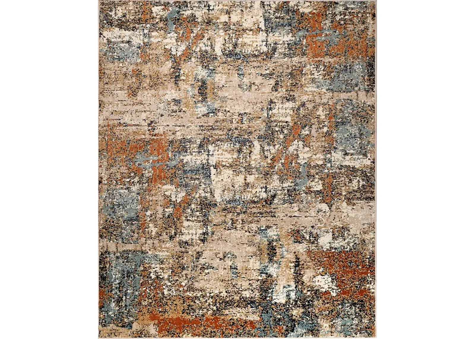 Plaiwich Orange 5'1 x 7'6 Rug