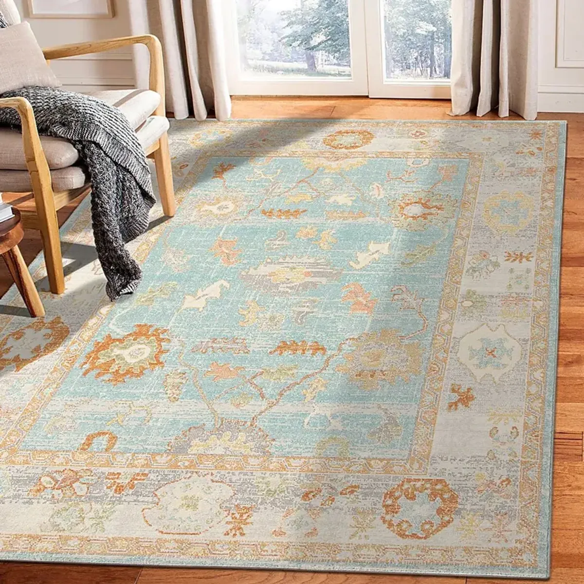 Olgia Blue 7'9 x 9'9 Rug