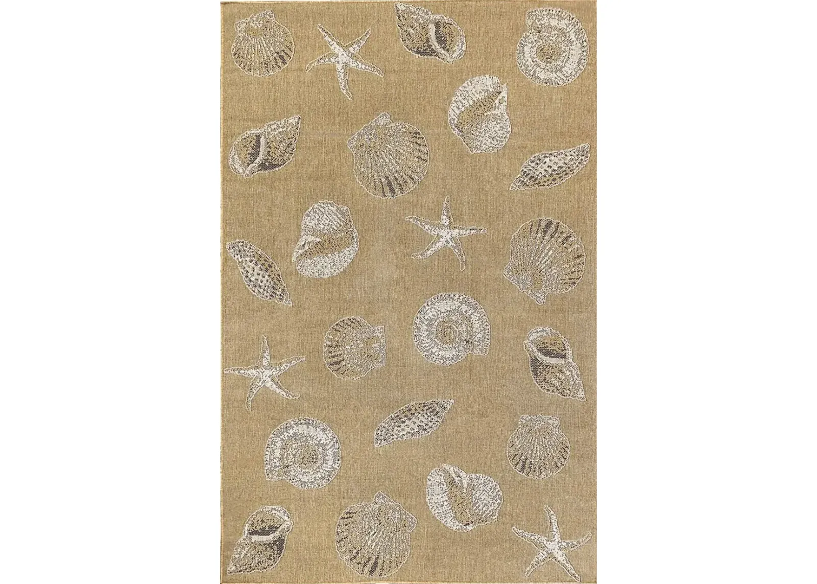 Sandfoot Point Sand 6'8 x 9'4 Indoor/Outdoor Rug