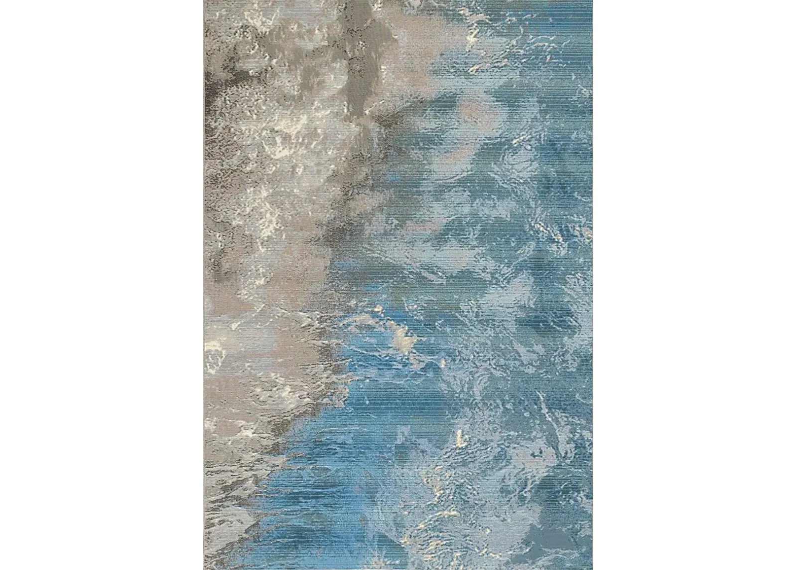 Habine Blue 6'8 x 9'4 Indoor/Outdoor Rug