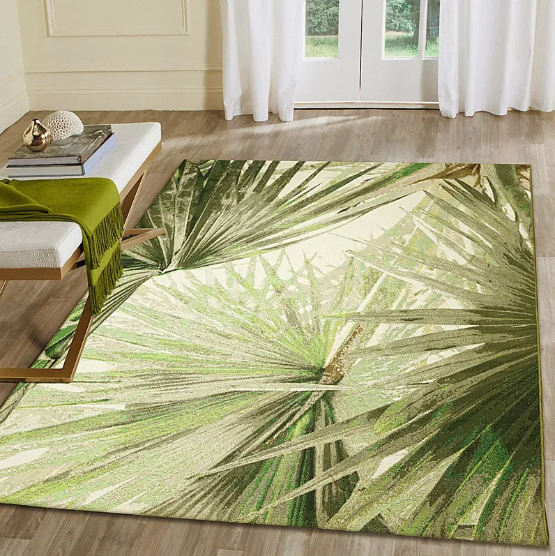Marpond Green 6'8 x 9'4 Indoor/Outdoor Rug
