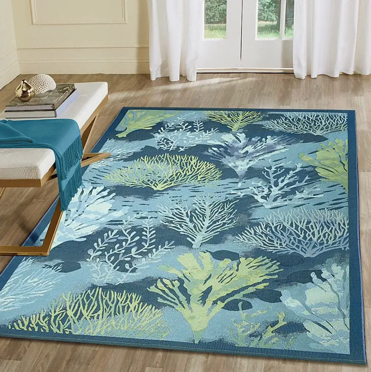 Tillwick Lapis 6'8 x 9'4 Indoor/Outdoor Rug