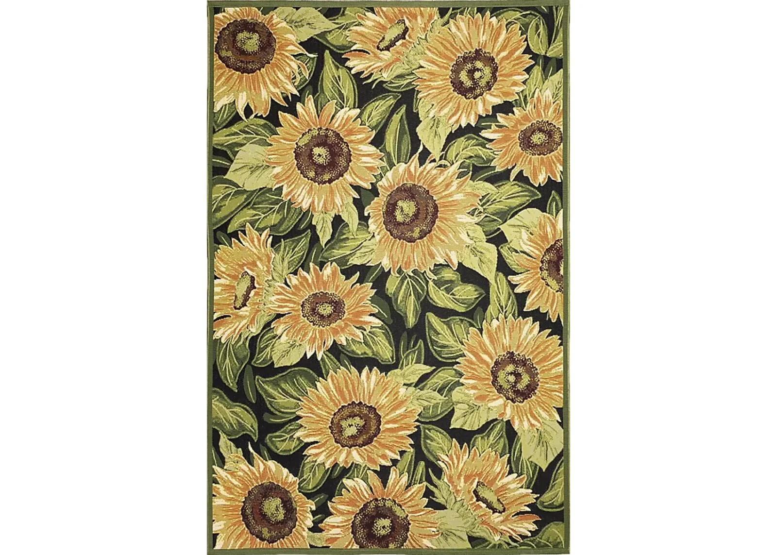 Clarbel Black 6'8 x 9'4 Indoor/Outdoor Rug