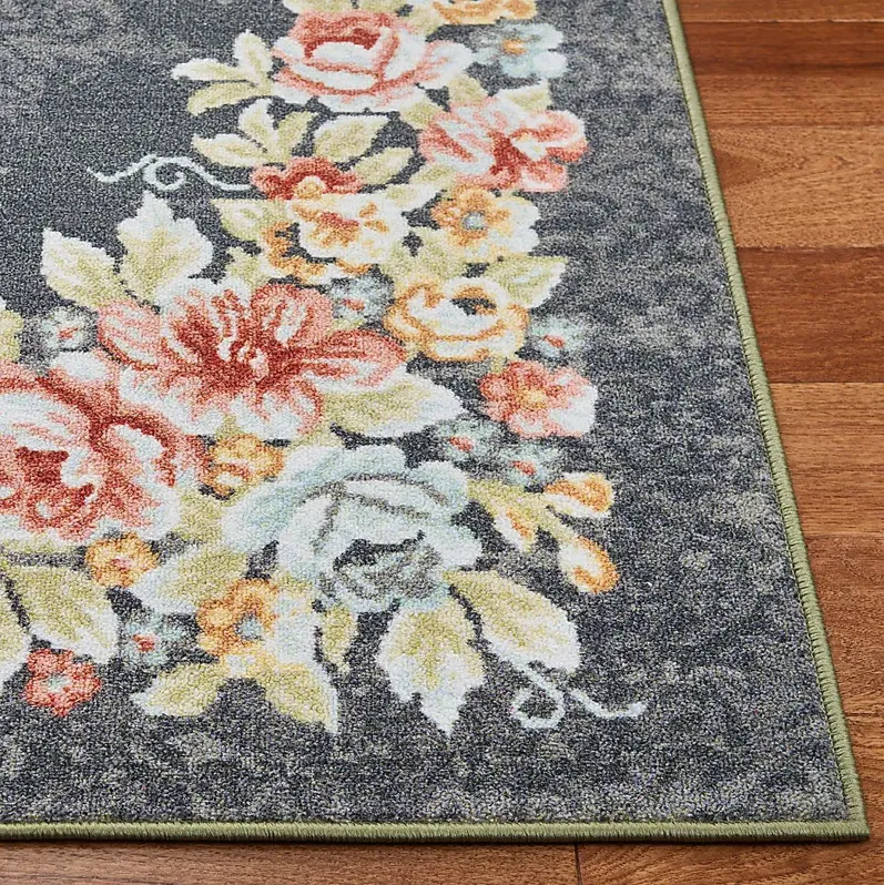 Salistry Gray/Pink 6'7 x 6'7 Square Rug