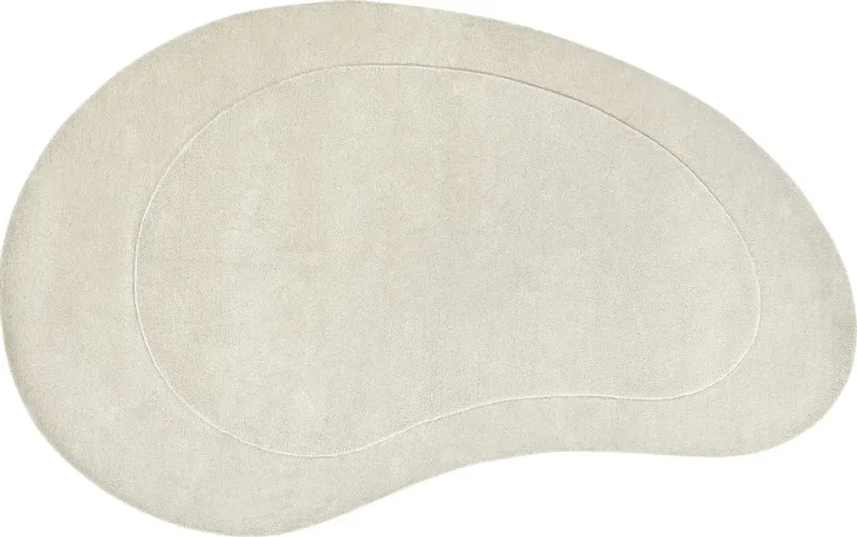 Roffinne Ivory 6' x 9' Oval Rug