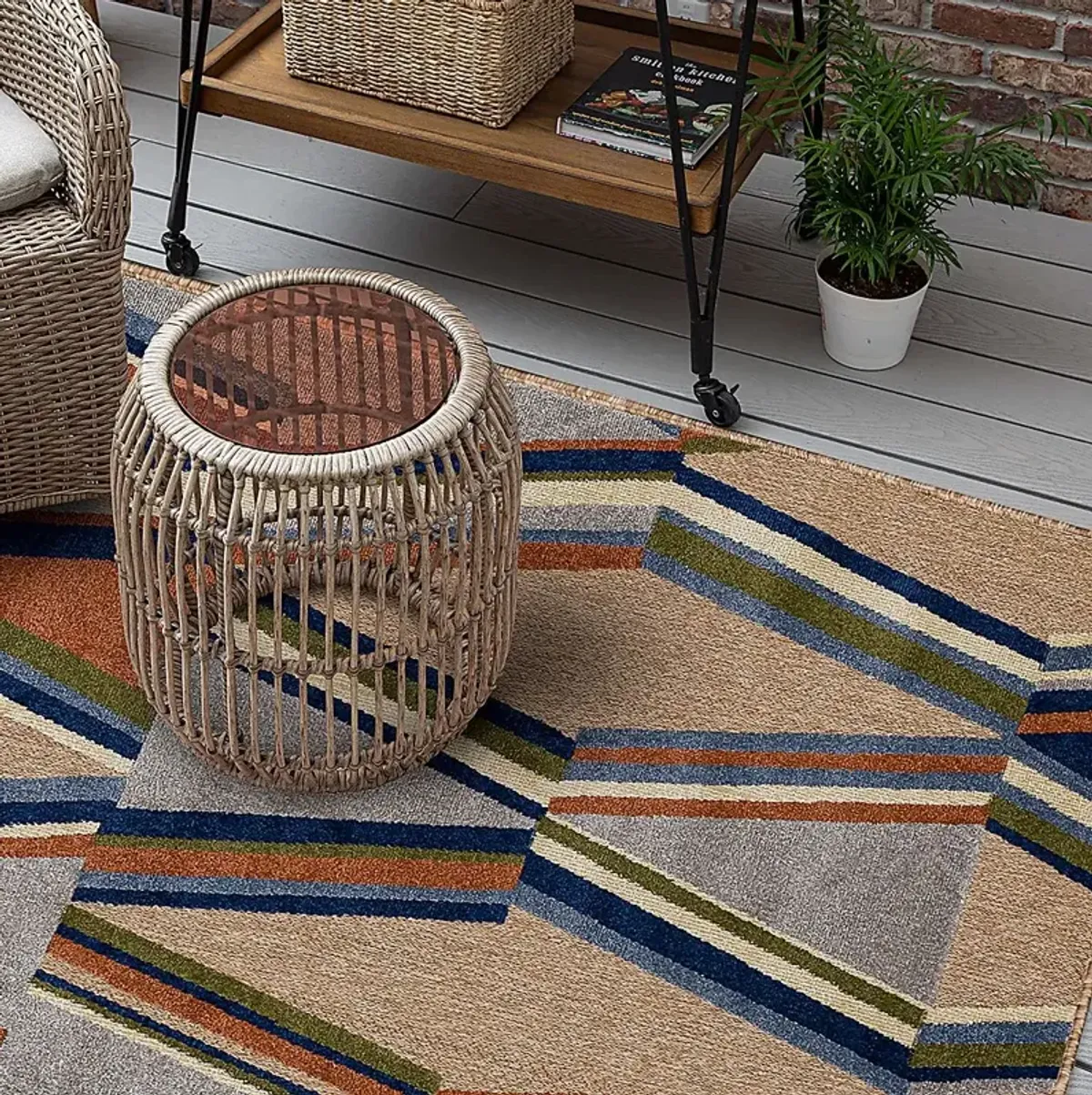 Cudsay Coast Multi 6' x 9' Indoor/Outdoor Rug