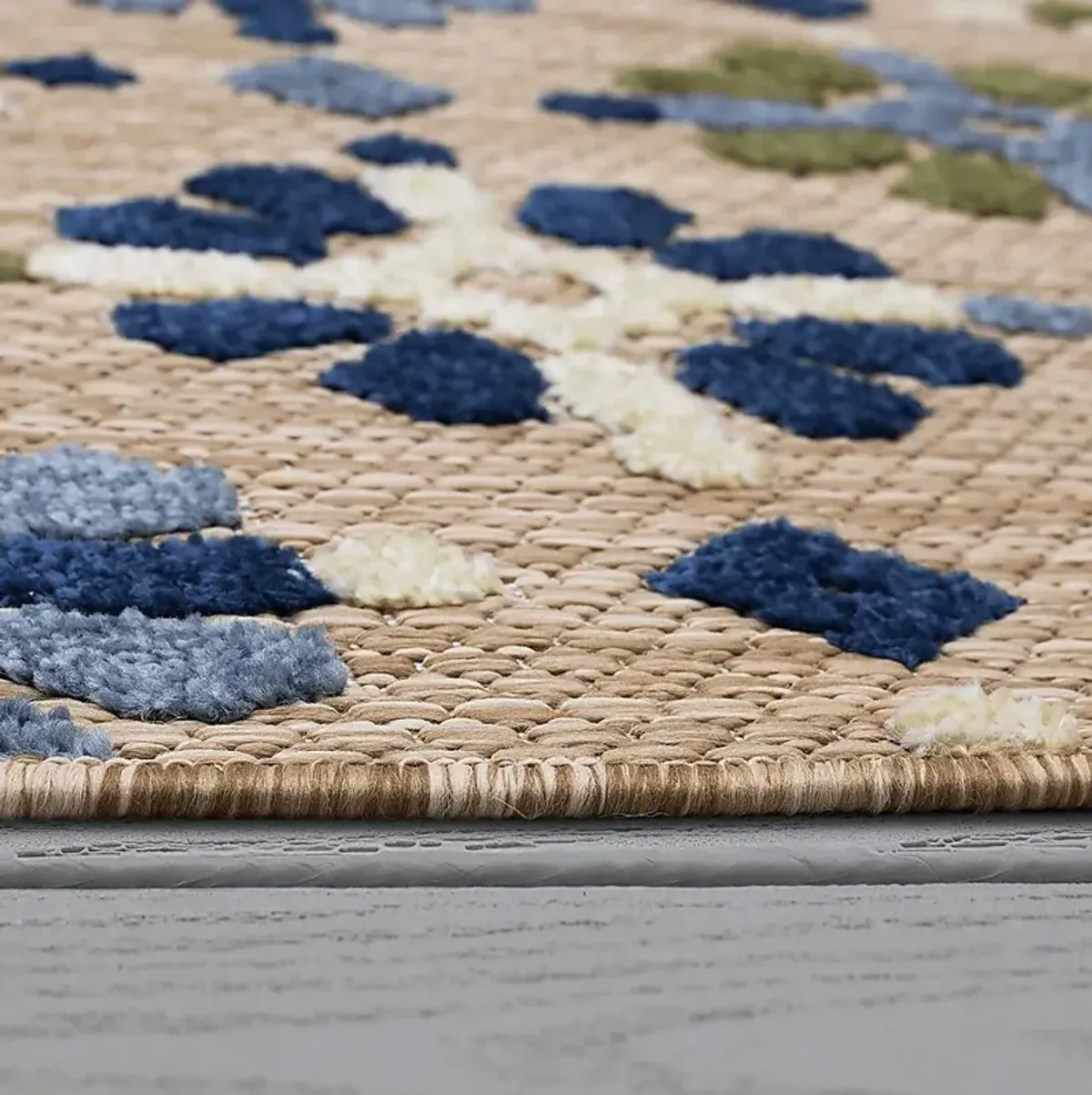 Martoise Blue 6' x 9' Indoor/Outdoor Rug