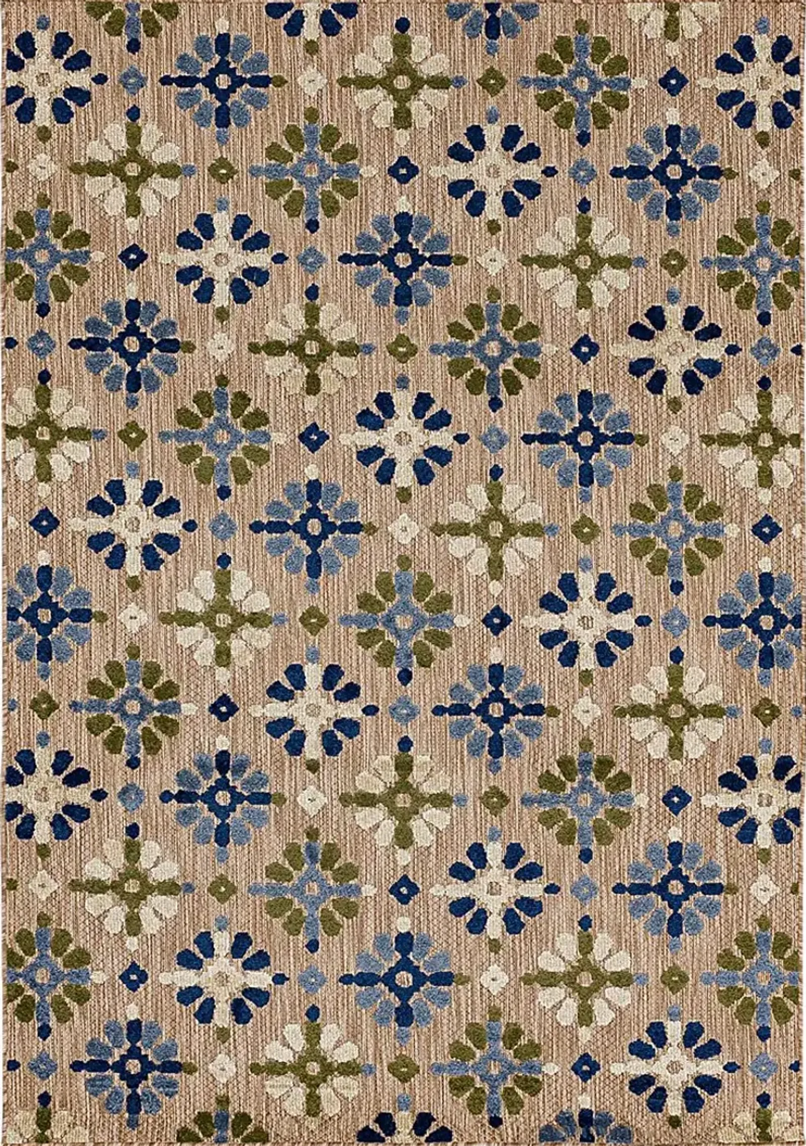 Martoise Blue 6' x 9' Indoor/Outdoor Rug