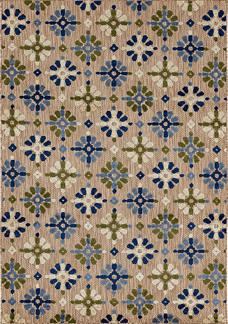 Martoise Blue 6' x 9' Indoor/Outdoor Rug