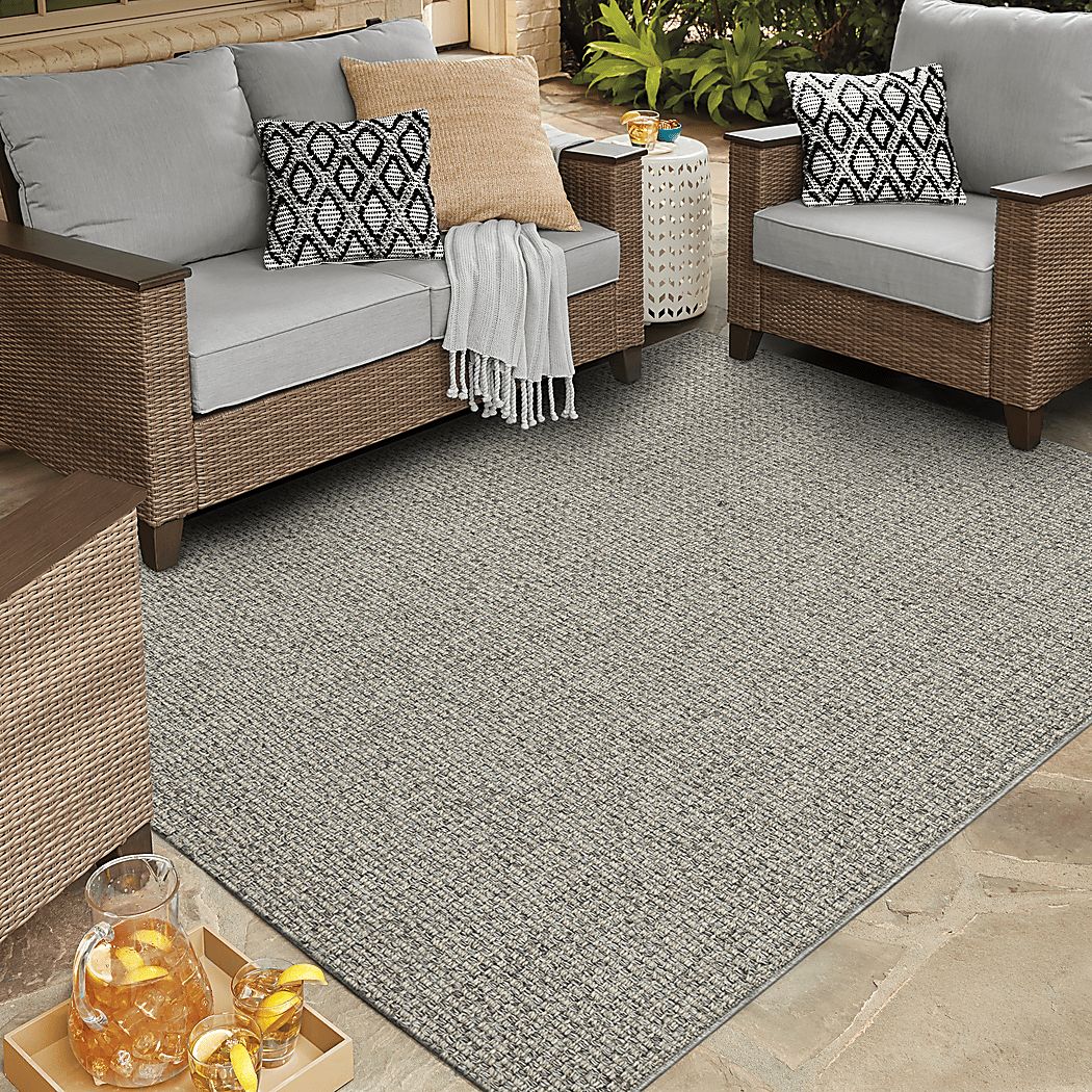 Salt Life Buxlam Bay Gray 6'6 x 9' Indoor/Outdoor Rug