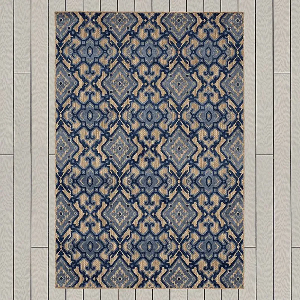 Framingway Blue 6' x 9' Indoor/Outdoor Rug