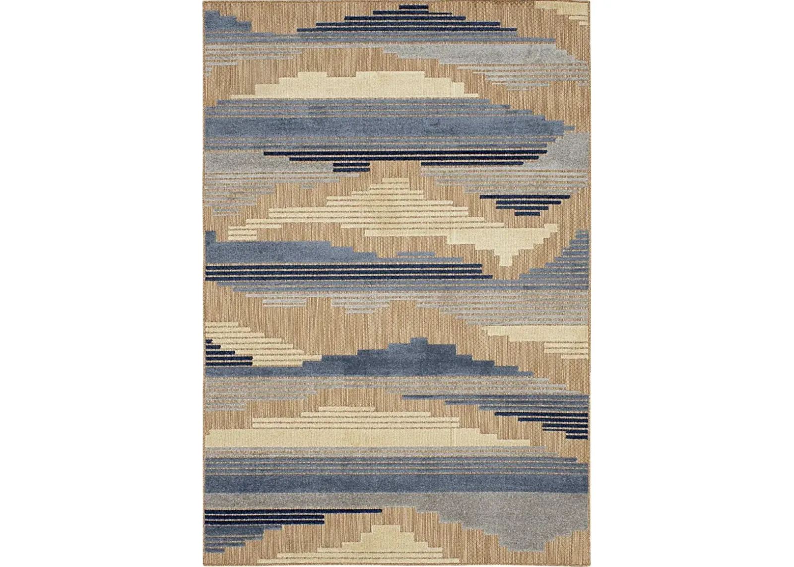 Derose Bay Blue 6' x 9' Indoor/Outdoor Rug