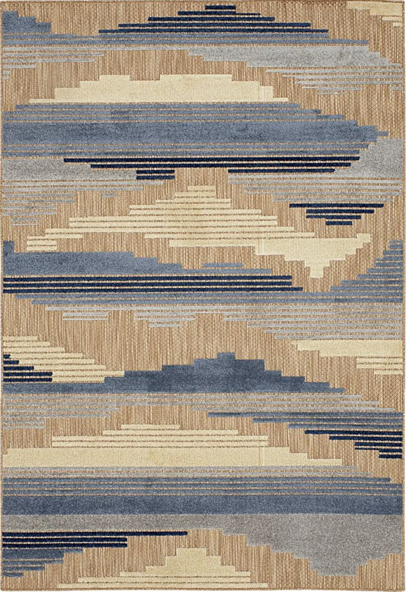 Derose Bay Blue 6' x 9' Indoor/Outdoor Rug