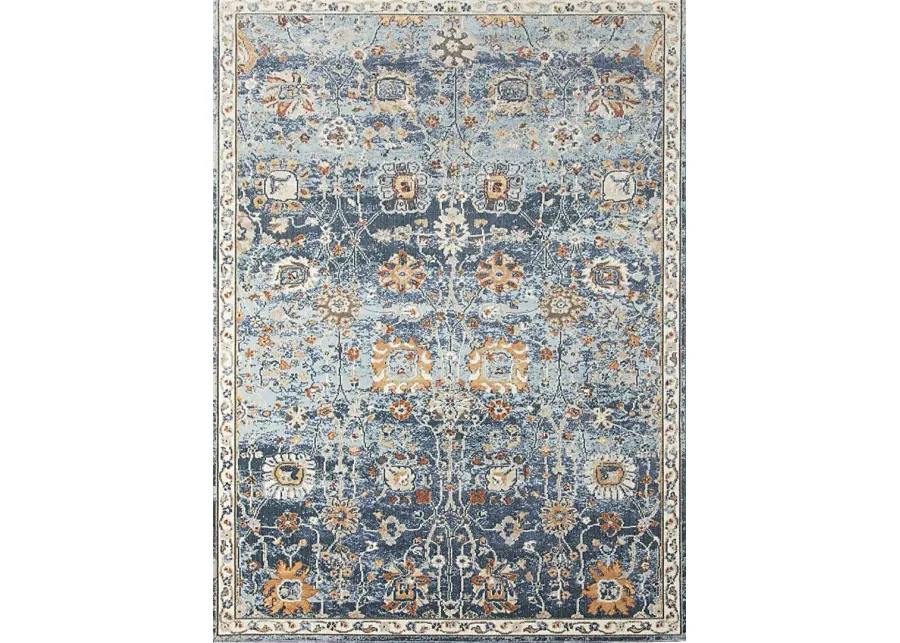 Pilvons Navy 7'9 x 9'9 Indoor/Outdoor Rug