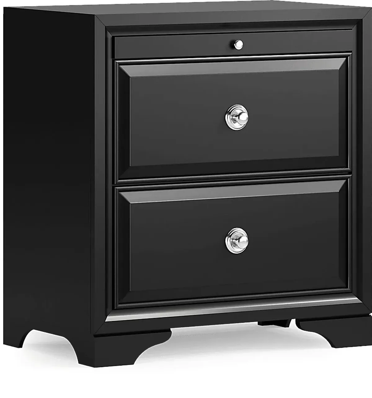 Belcourt Black 7 Pc Queen Upholstered Sleigh Arch Bedroom