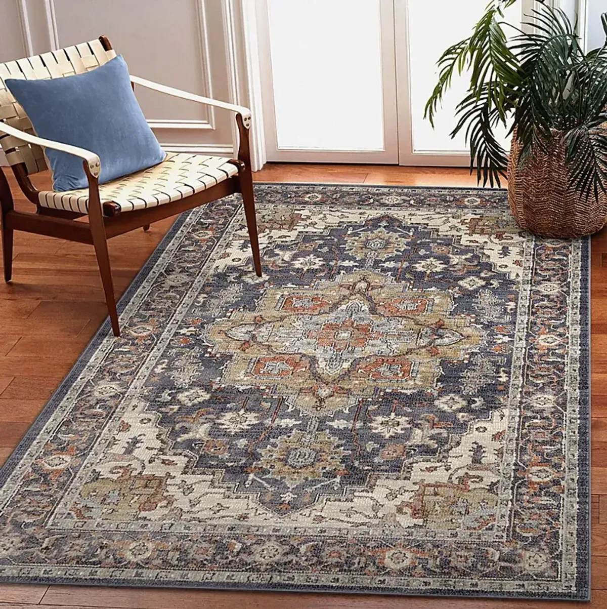 Paeris Navy 6'6 x 9'4 Rug