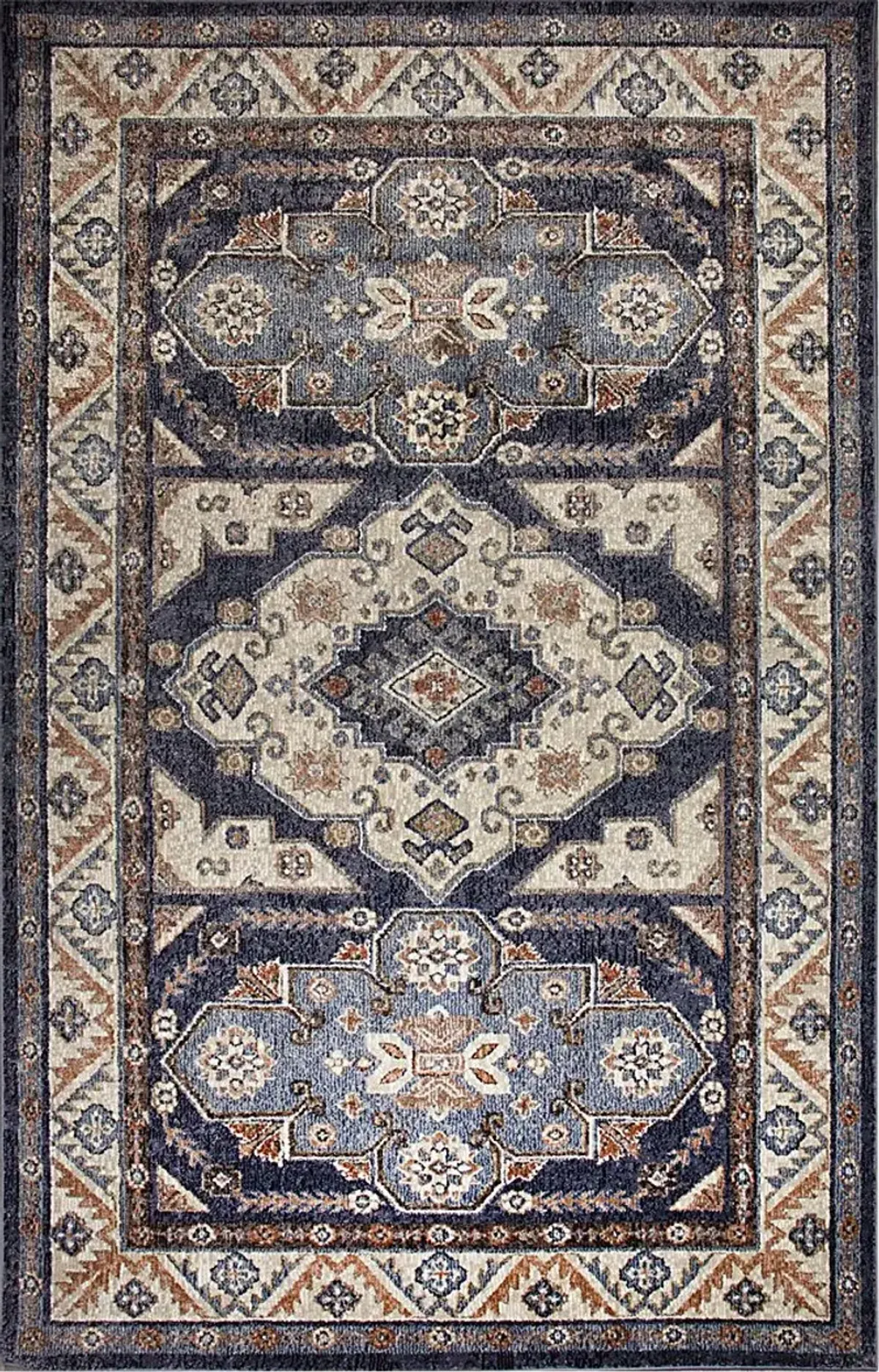 Devdan Blue 6'6 x 9'4 Rug