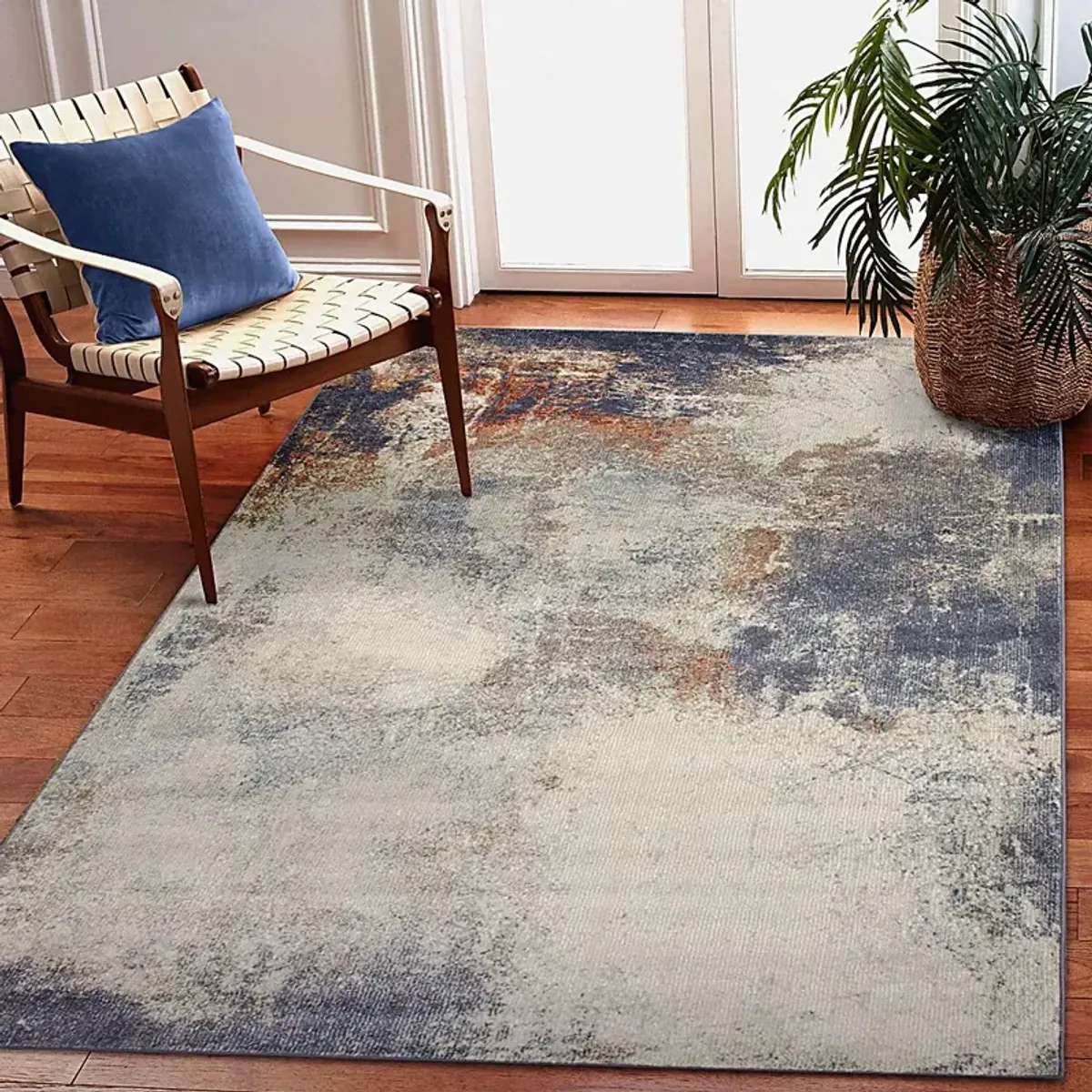 Elmoira Blue 6'6 x 9'4 Rug