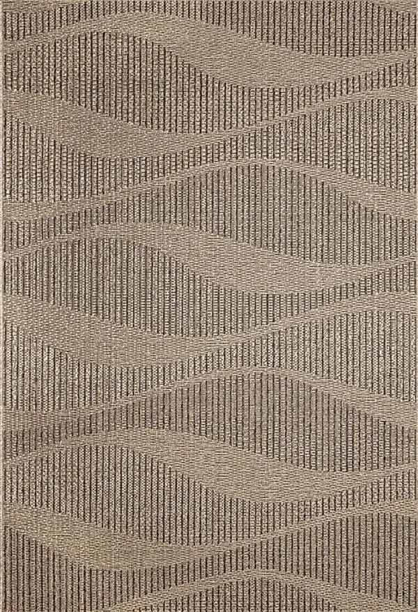 Beykos Taupe 6'6 x 9'4 Indoor/Outdoor Rug