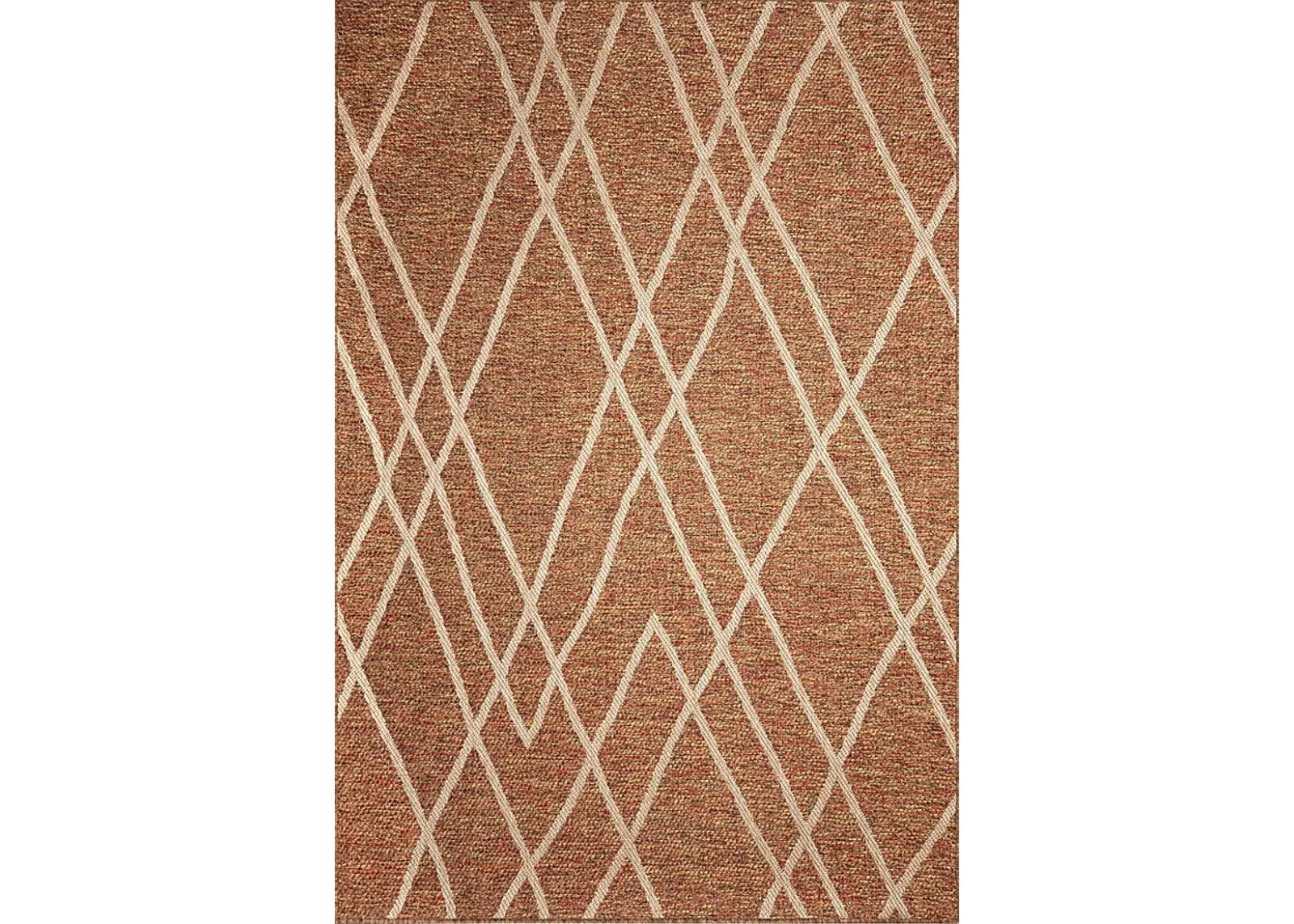 Jilaba Rust 6'6 x 9'4 Indoor/Outdoor Rug