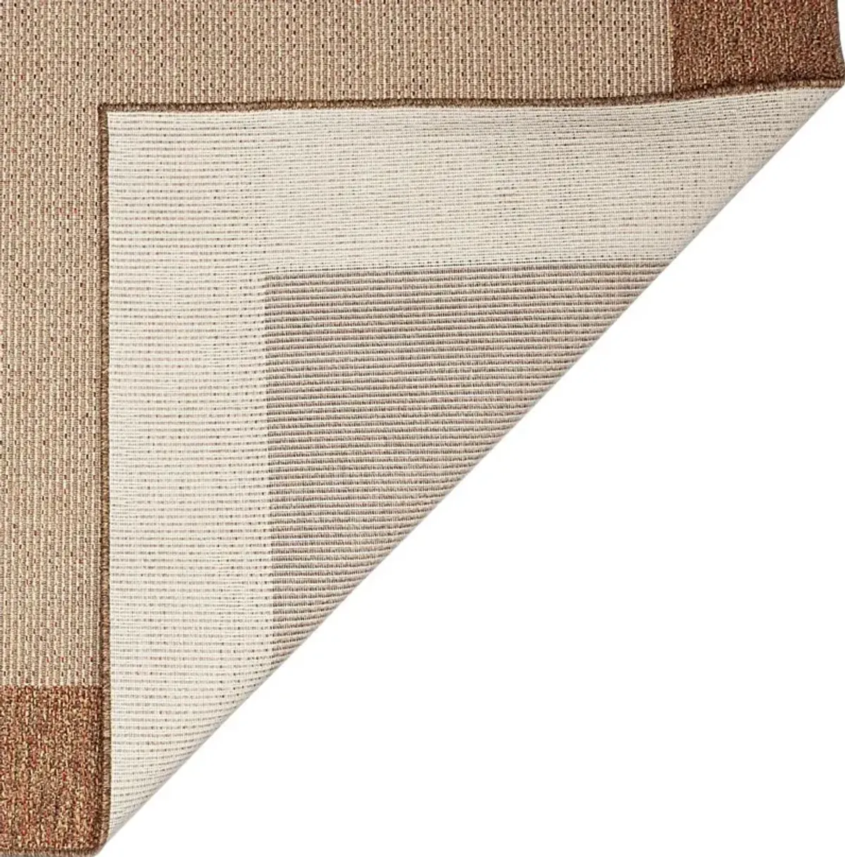 Qarray Rust 6'6 x 9'4 Indoor/Outdoor Rug