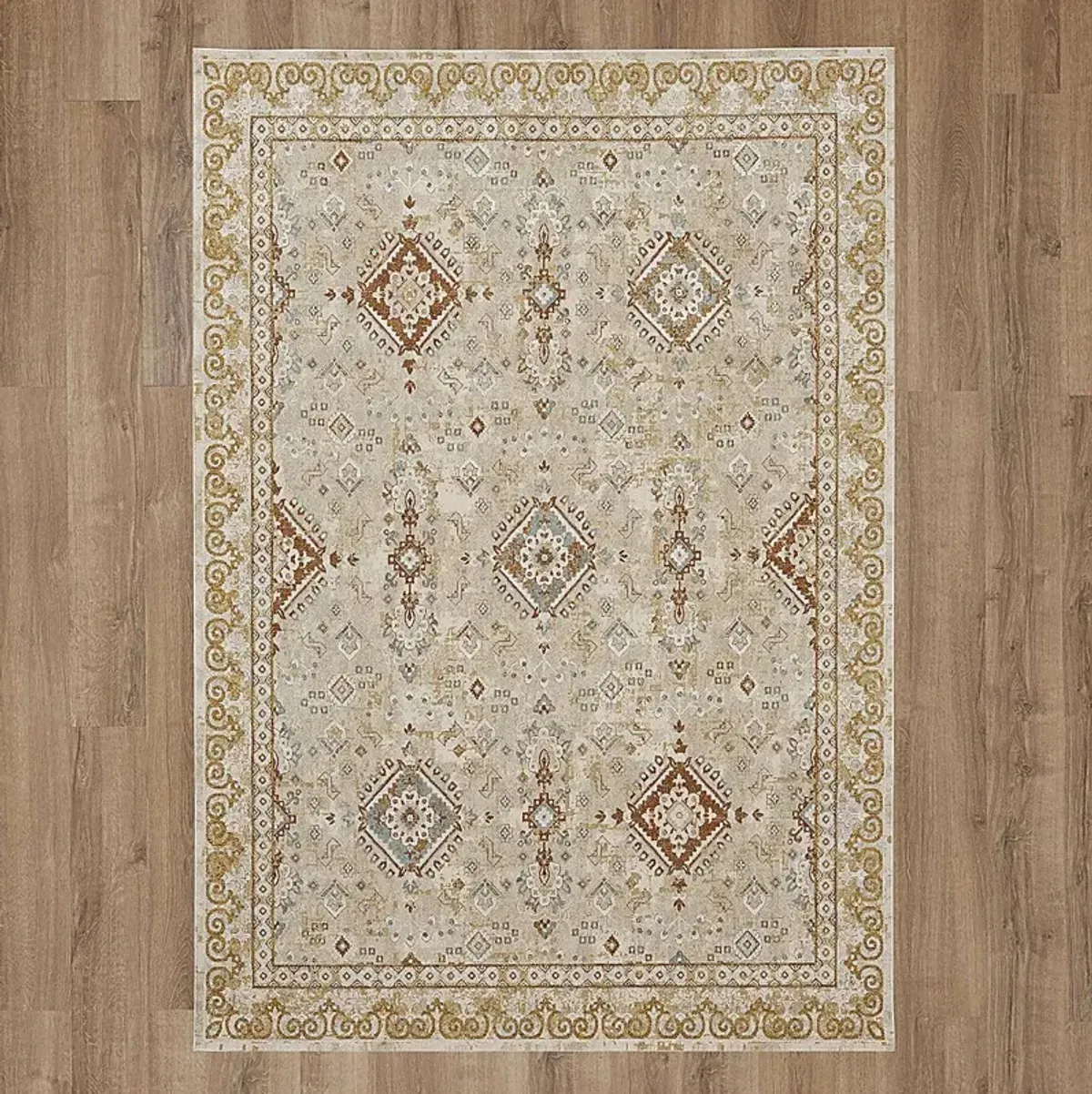 Leeworth Cream 6'6 x 9'10 Rug