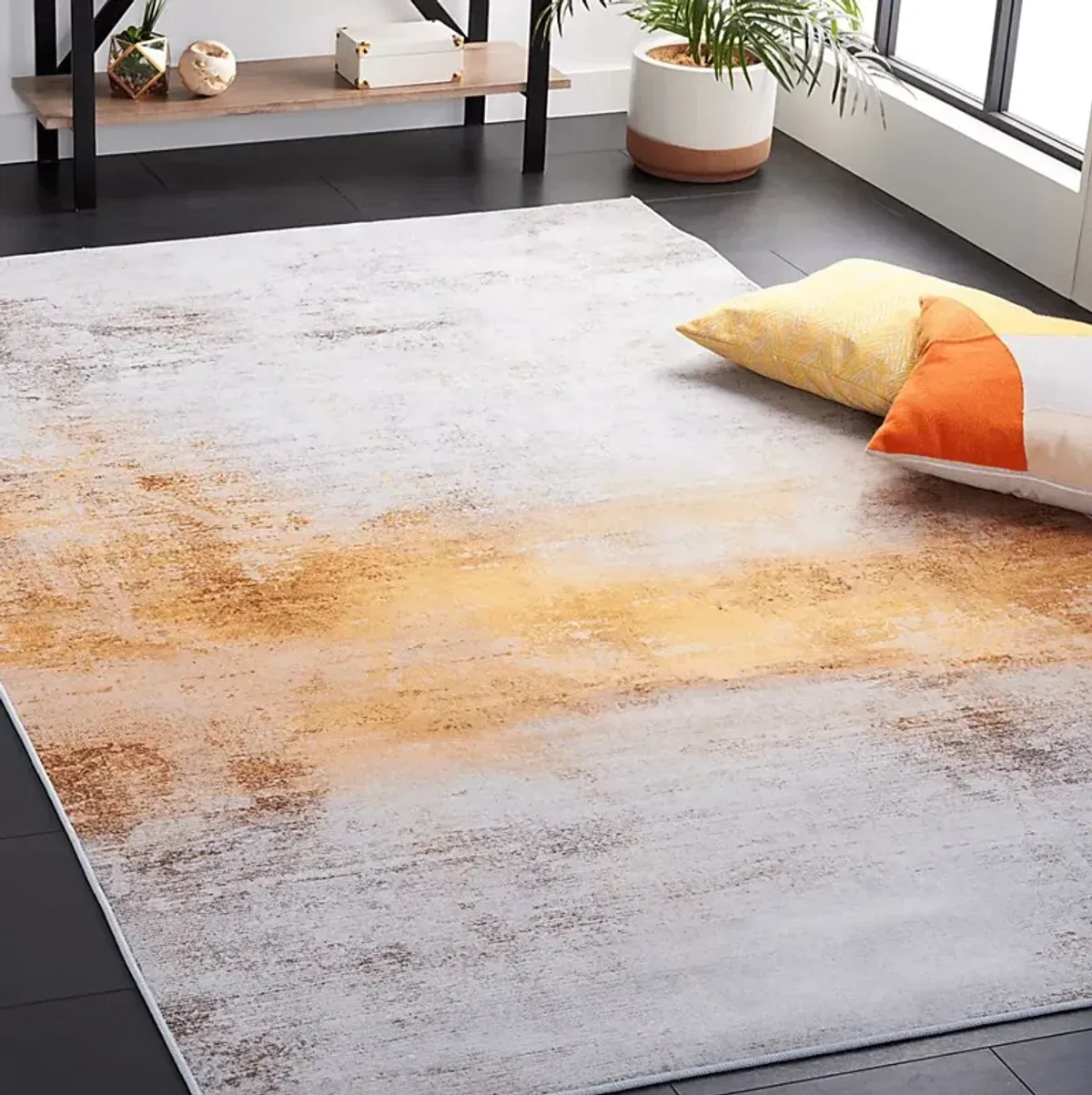 Ergien Gray/Rust 6' x 9' Rug