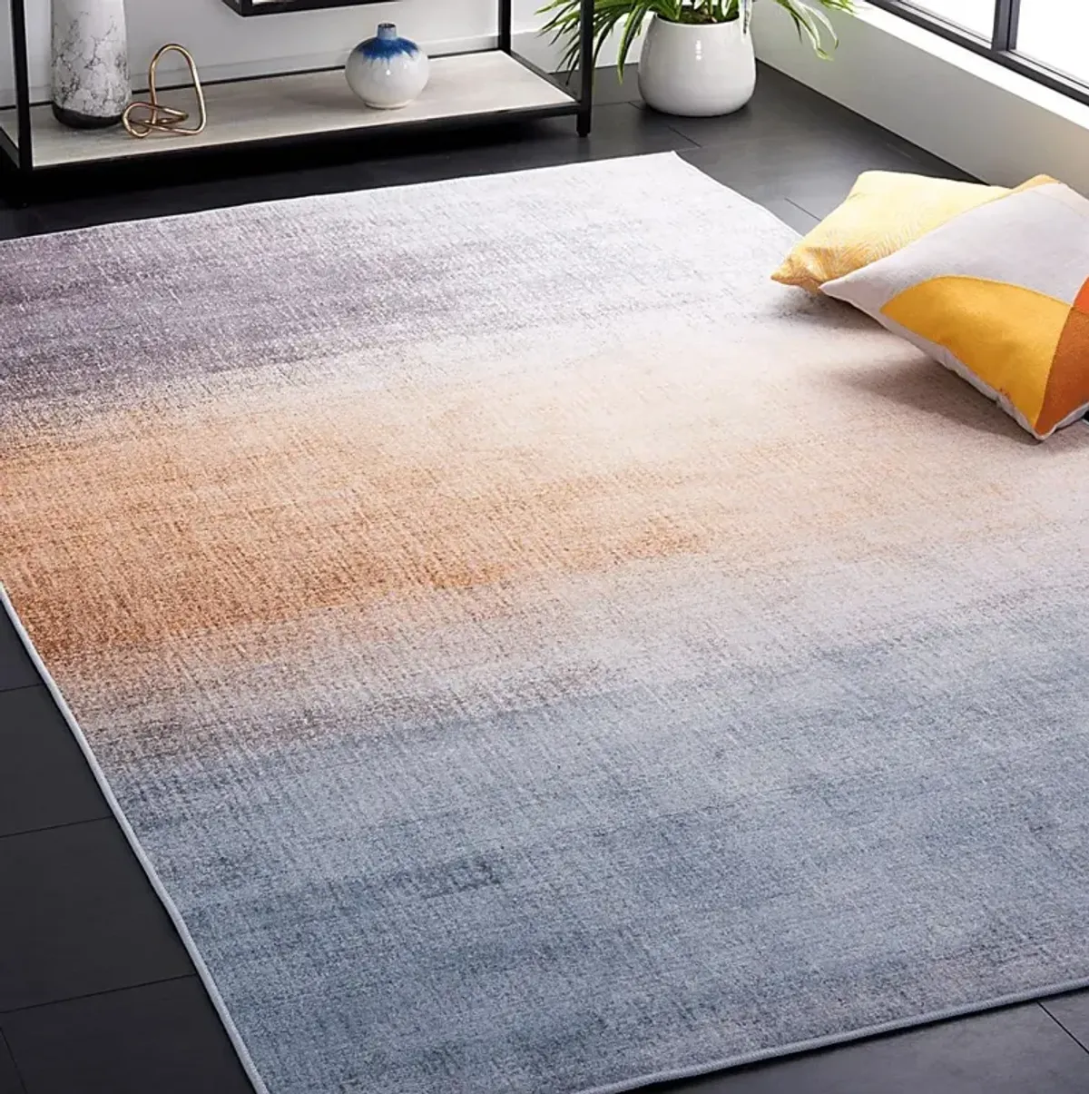 Zavo Gray/Rust 6' x 9' Rug