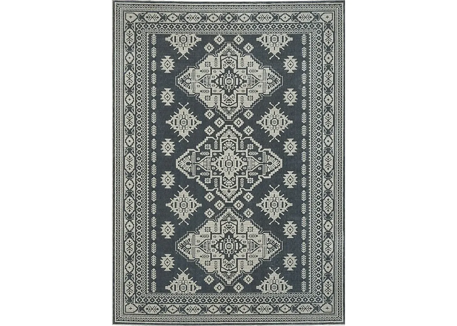 Kemat Navy 6'7 x 9'6 Rug