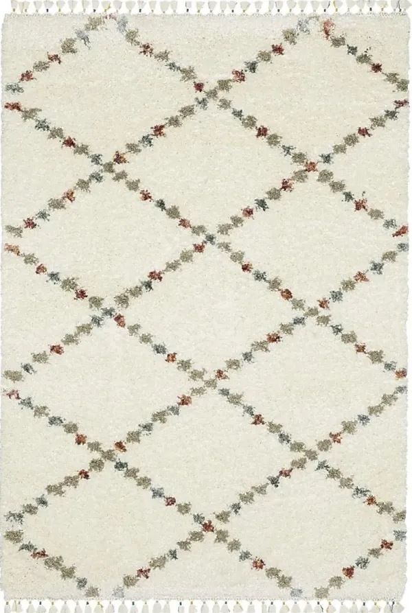 Kids Trellis Tales Ivory 6'7 x 9'6 Rug