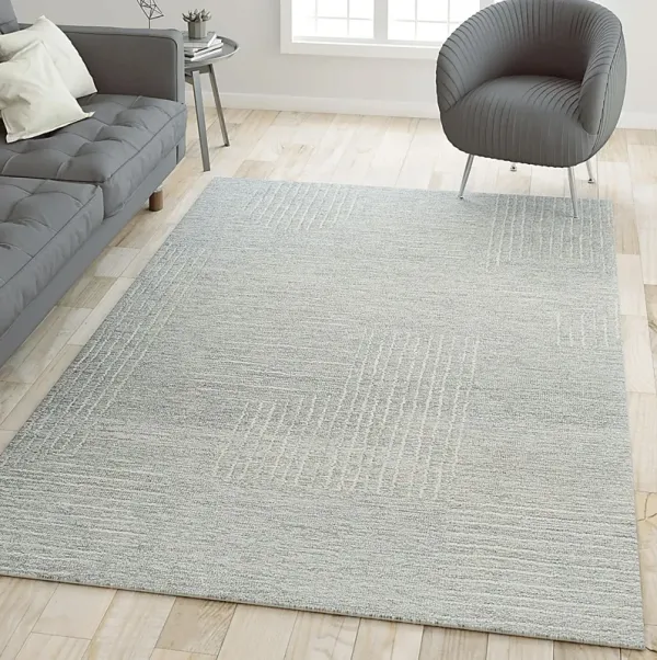 Troan Light Gray 7'9 x 9'9 Rug