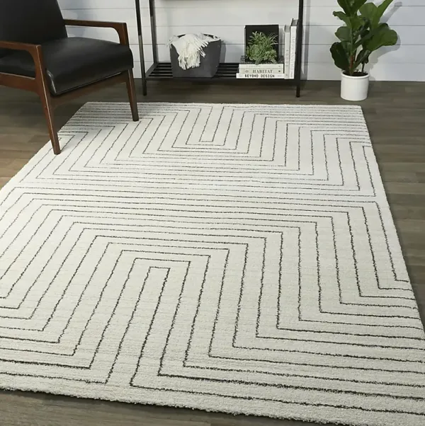 Acee White 7'10 x 10' Area Rug