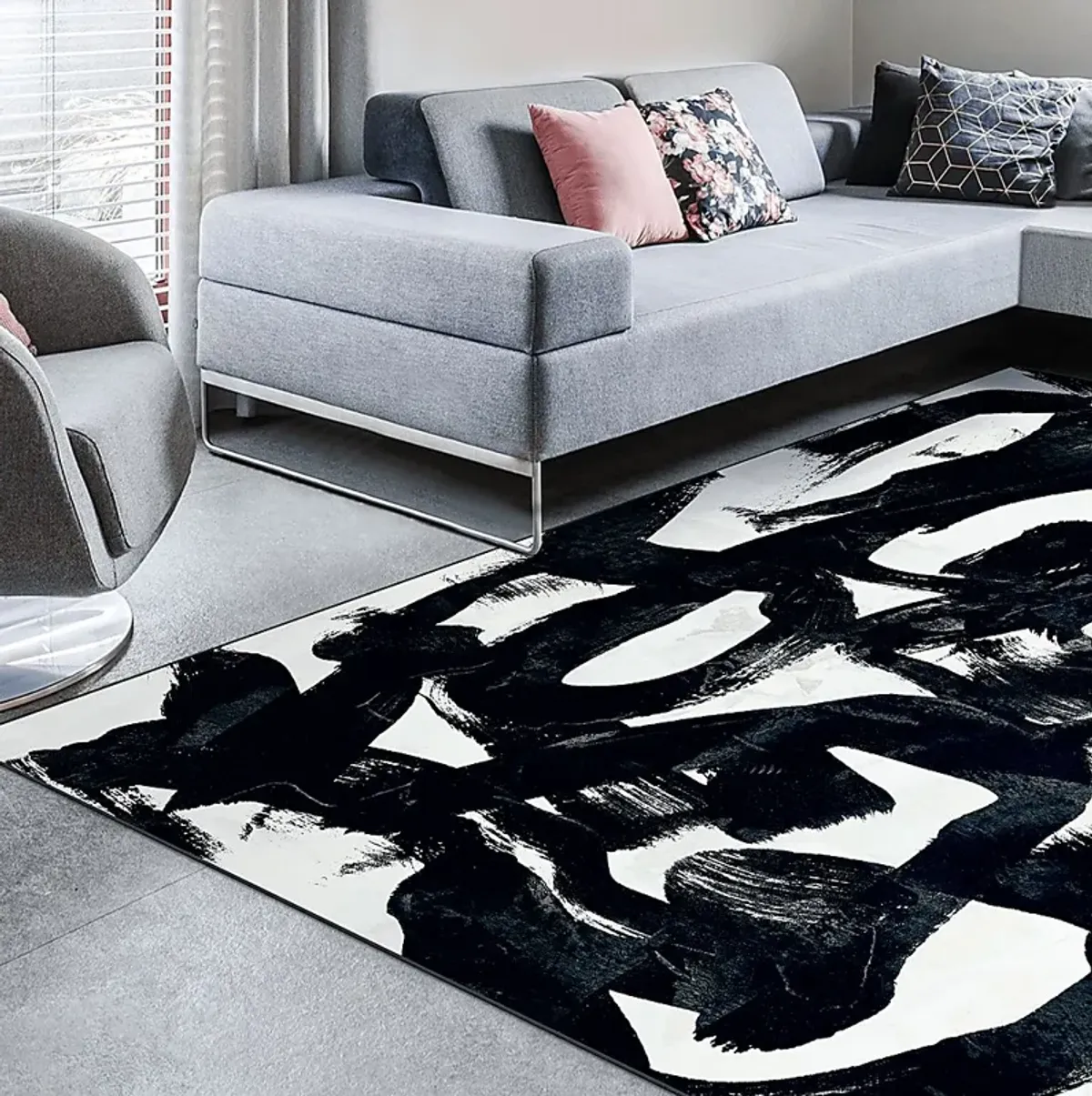 Tuskvigor Black 7'7 x 10'5 Rug