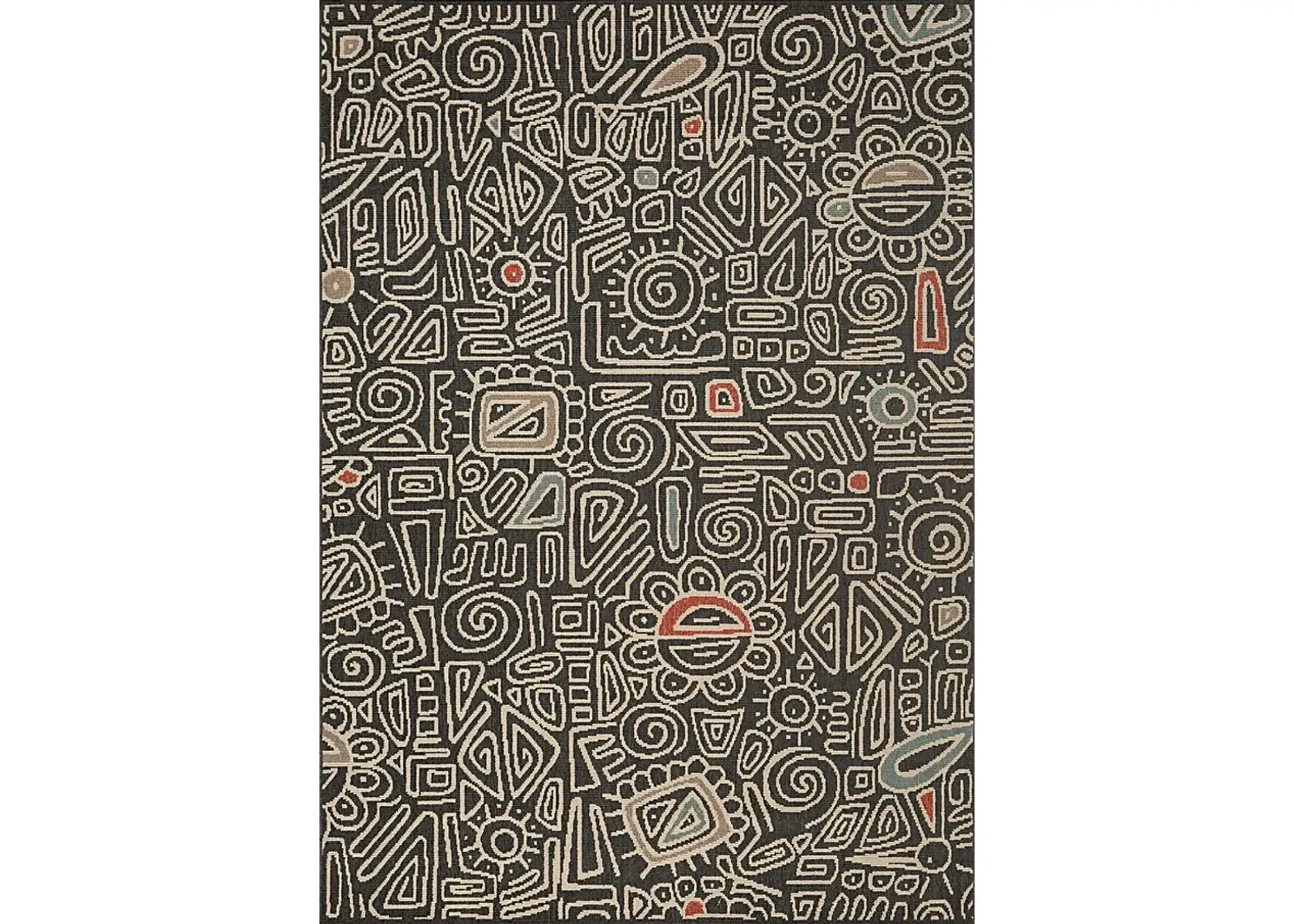 Evette Rios Cullin Black 8' x 9'9 Indoor/Outdoor Rug