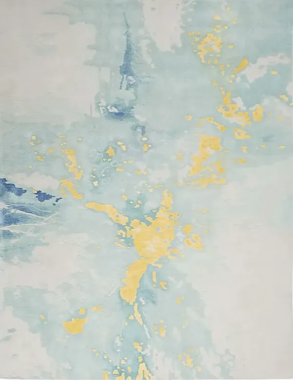 Zoulez Seafoam/Gold 7'9 x 9'9 Rug