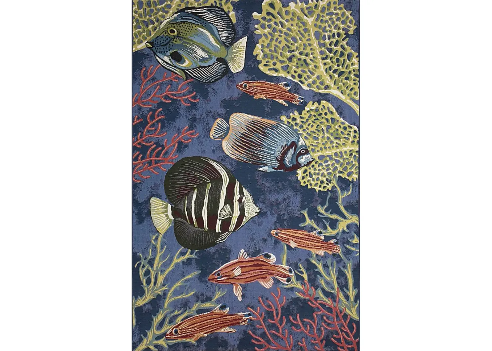 Mulrock Navy 7'10 x 9'10 Indoor/Outdoor Rug