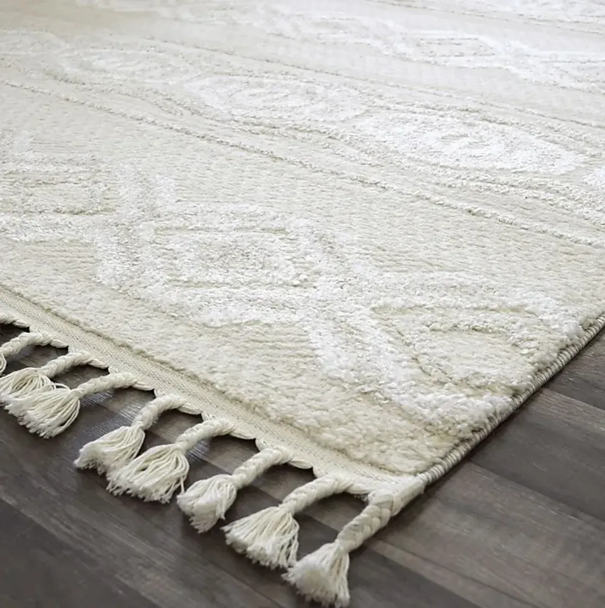 Jushou White/Tan 8'3 x 10' Rug