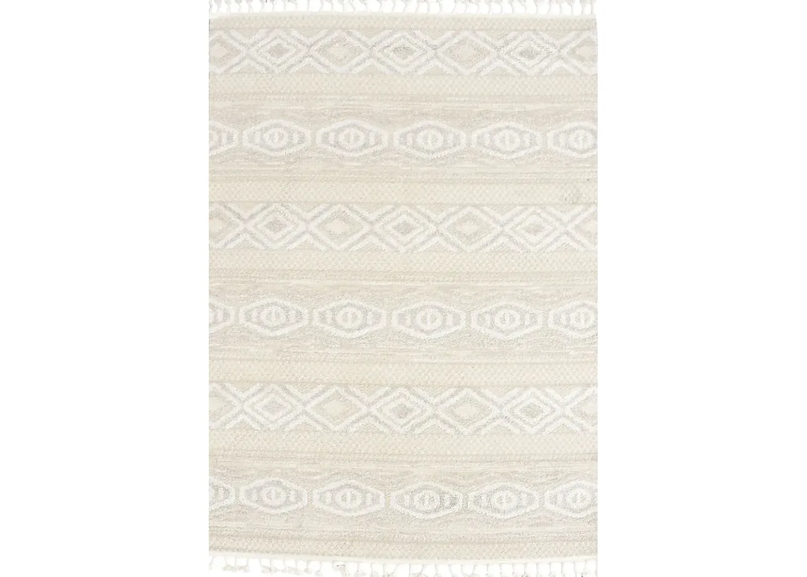 Jushou White/Tan 8'3 x 10' Rug