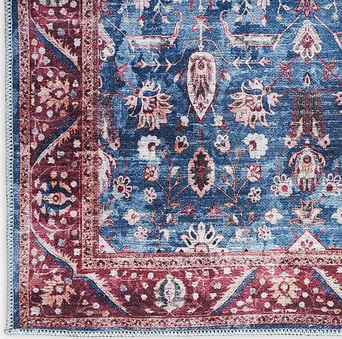 Adosis Blue/Brick 7'10 x 9'10 Rug