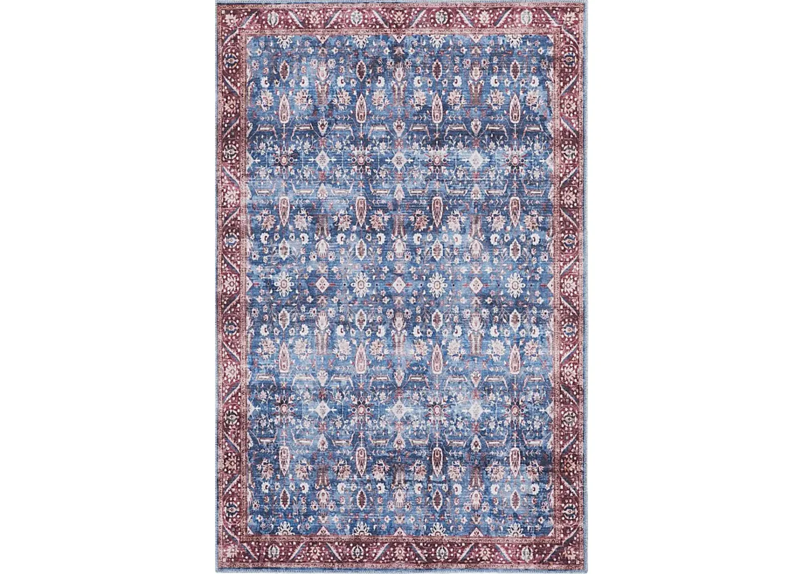 Adosis Blue/Brick 7'10 x 9'10 Rug