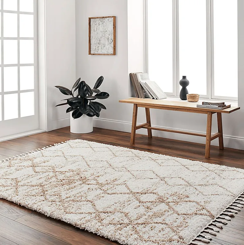 Trovista White 7'10 x 10' Area Rug