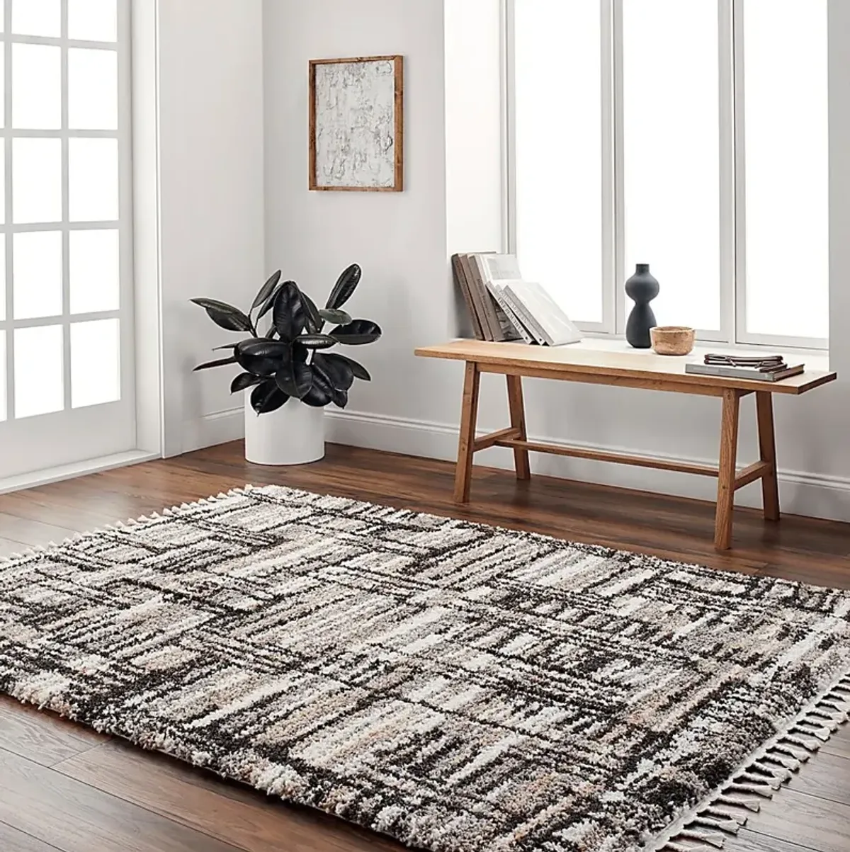 Durroy Charcoal 7'10 x 10' Area Rug