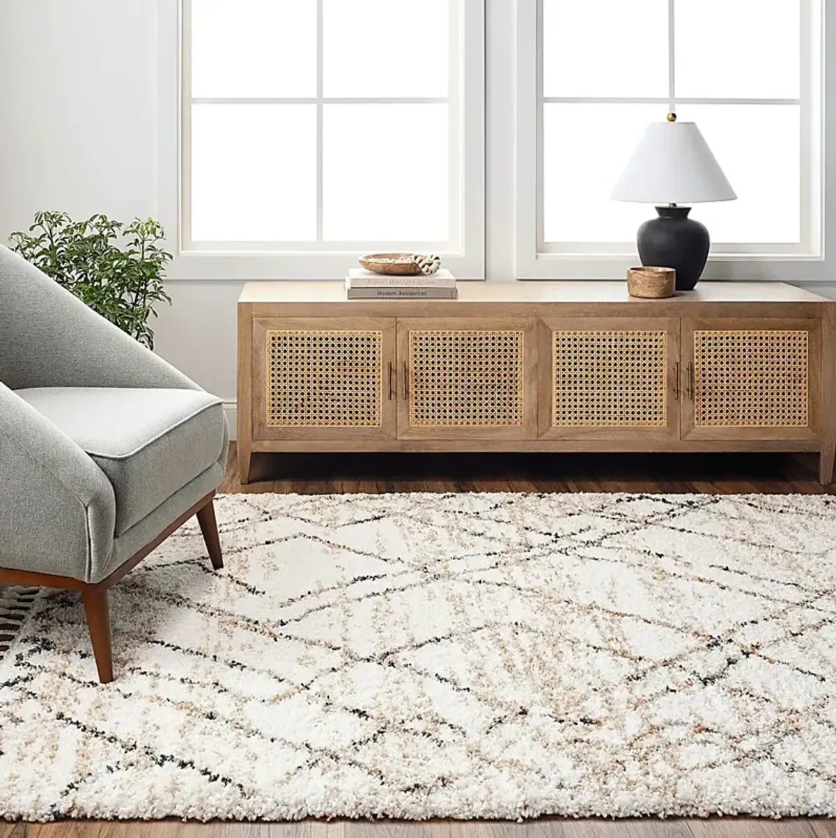 Asval White 7'10 x 10' Area Rug