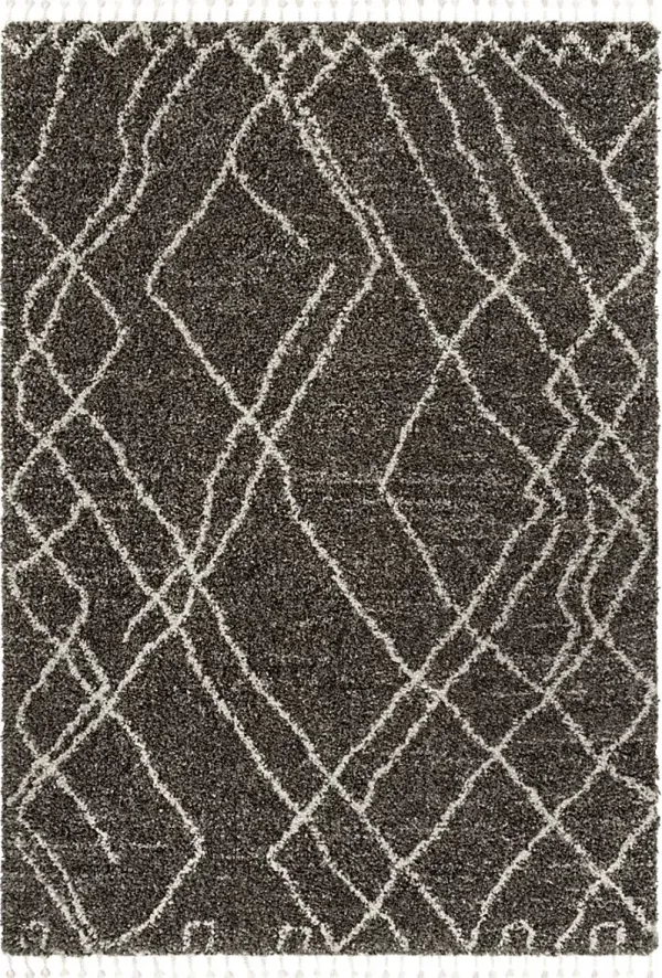 Asval Black 7'10 x 10' Area Rug