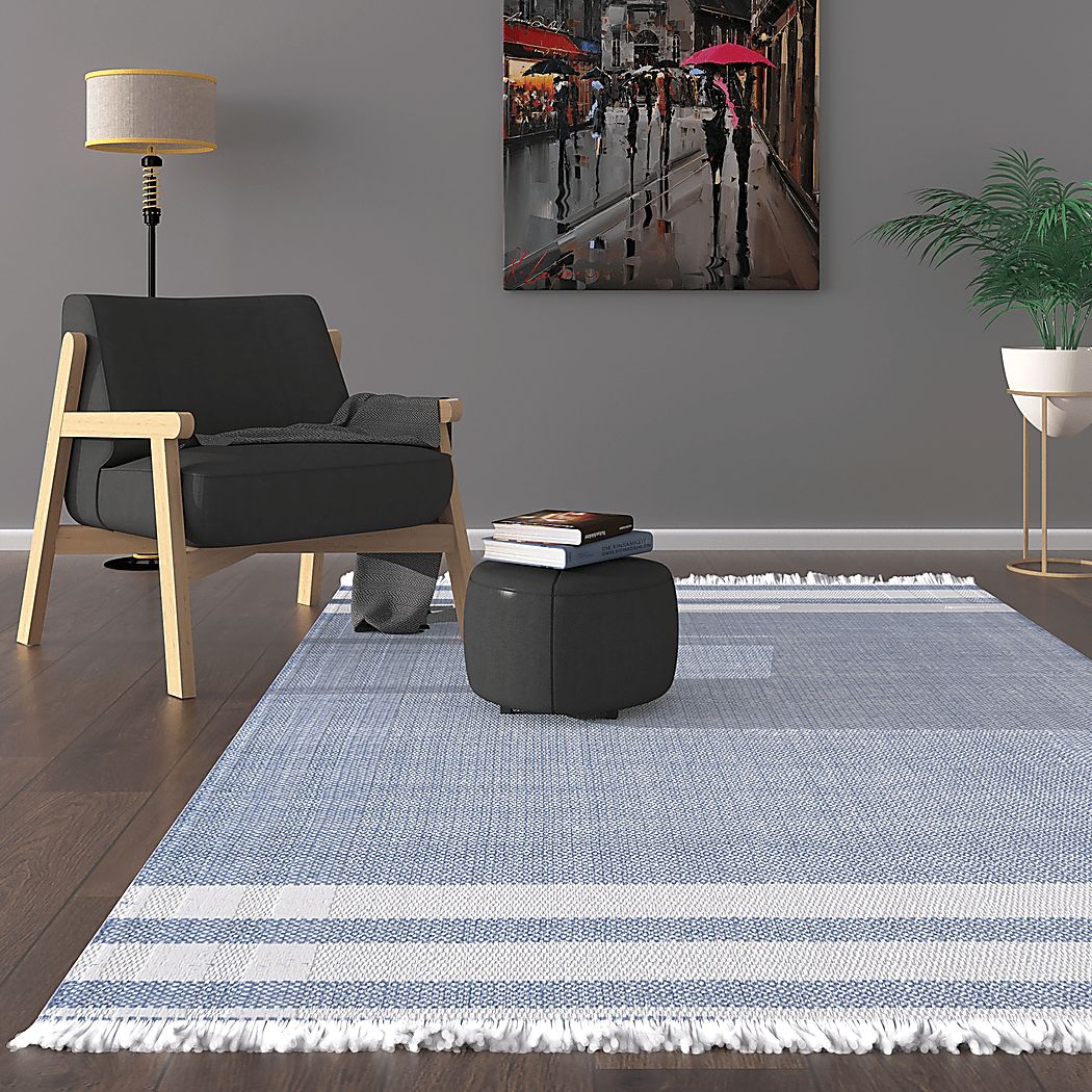 Kebba Blue 7' x 9'9 Indoor/Outdoor Rug