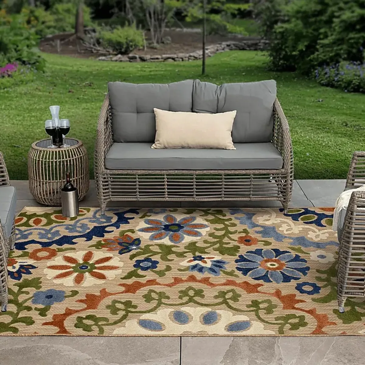 Wesland Multi 7'10 x 10' Indoor/Outdoor Rug