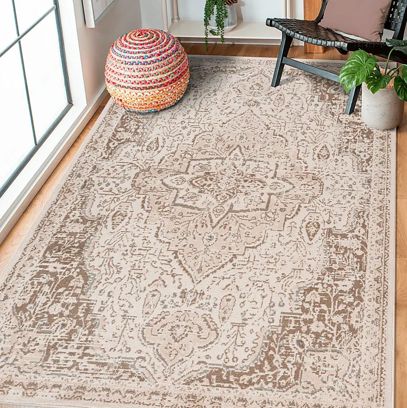 Manslet Cream/Beige 9'10 x 10'2 Rug