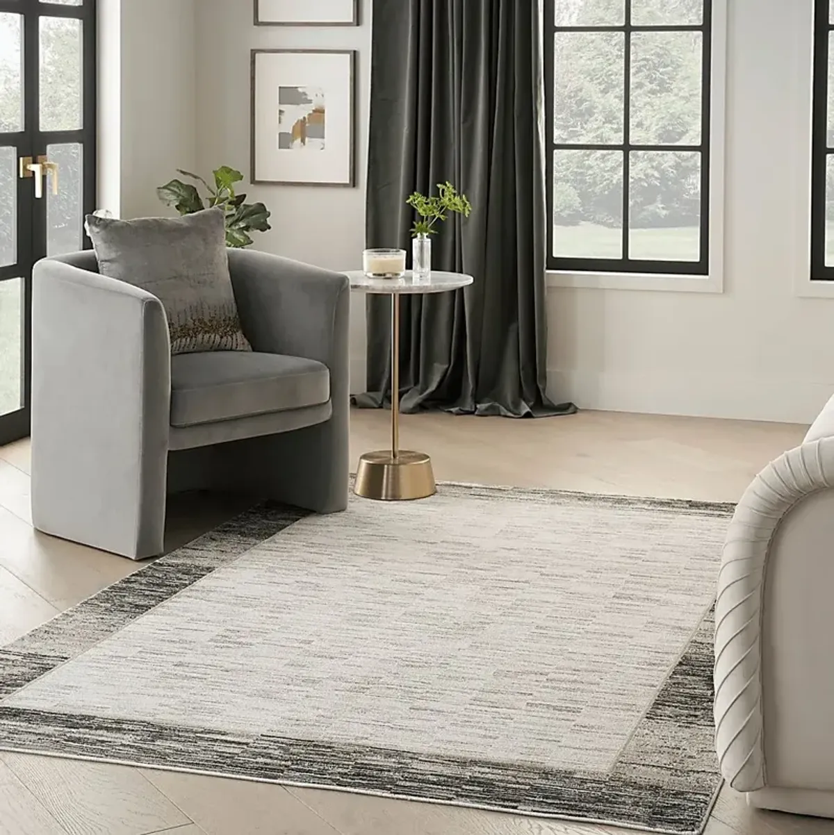 Paradare Gray/Black 7'10 x 9'10 Rug