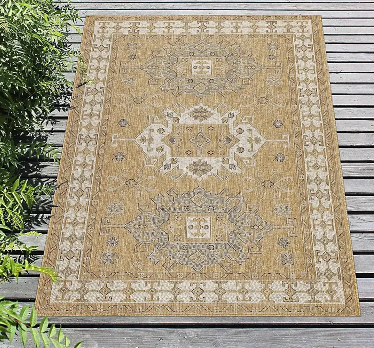 Bannigan Natural 7'10 x 9'10 Indoor/Outdoor Rug