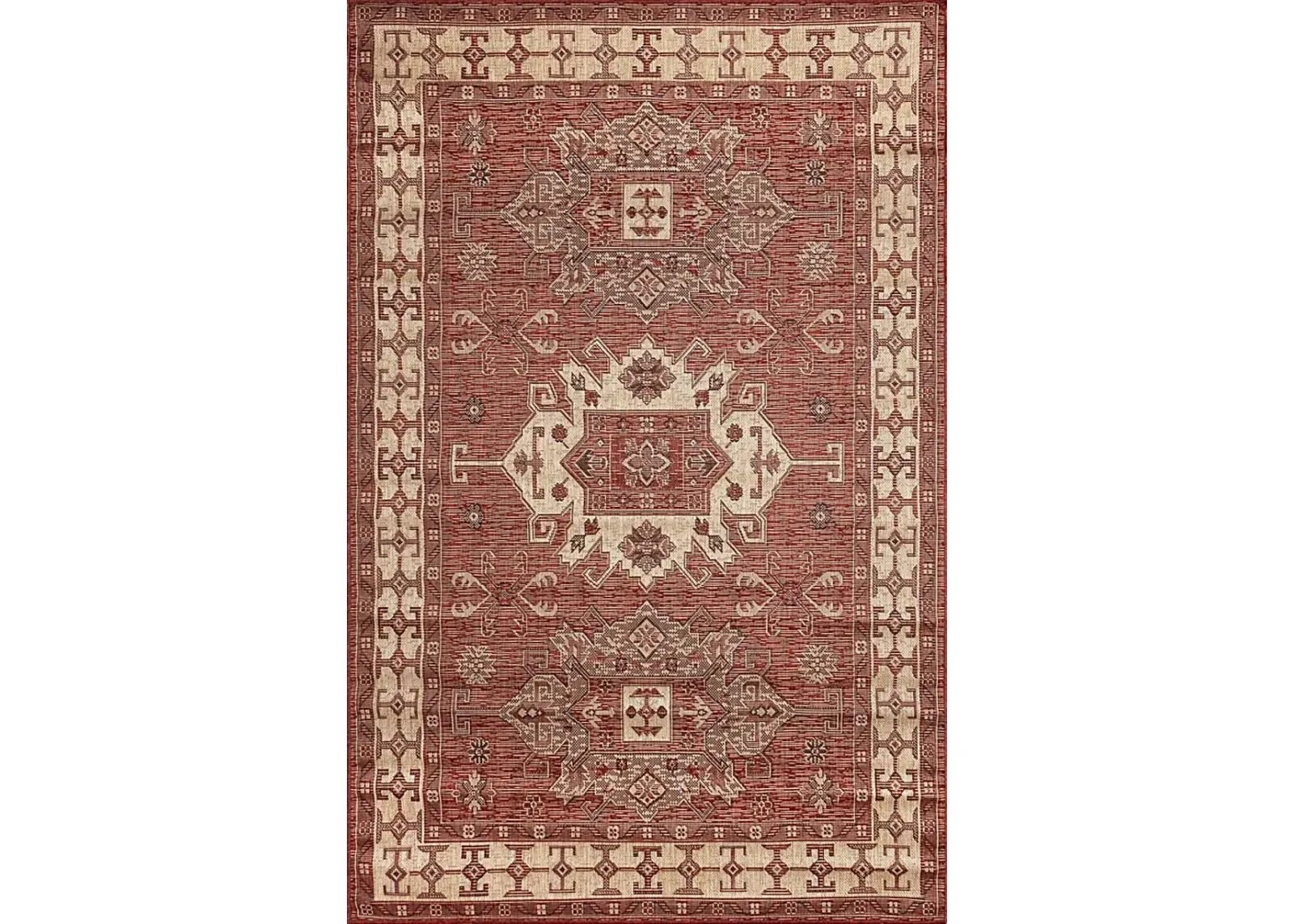 Bannigan Red 7'10 x 9'10 Indoor/Outdoor Rug